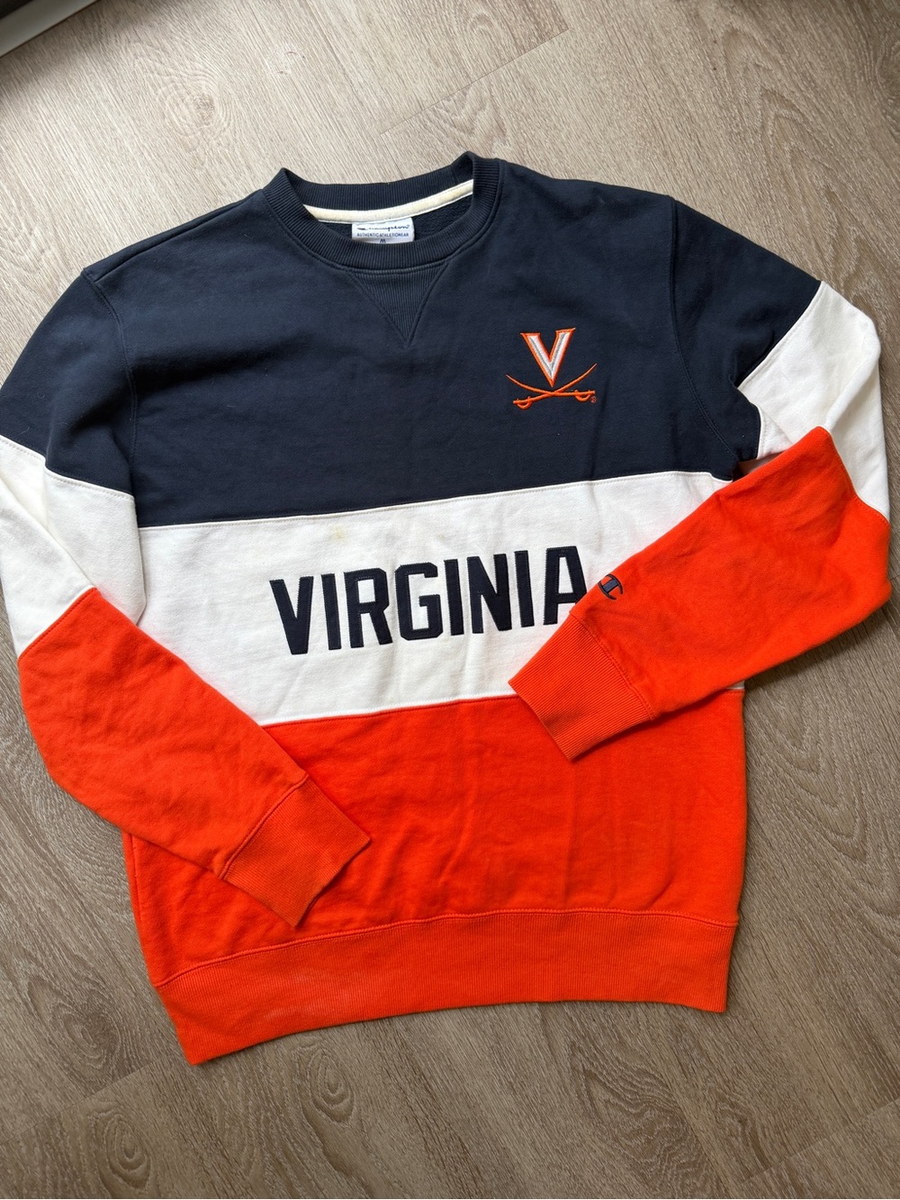 UVA Crewneck Sweatshirt - Navy, White & Orange